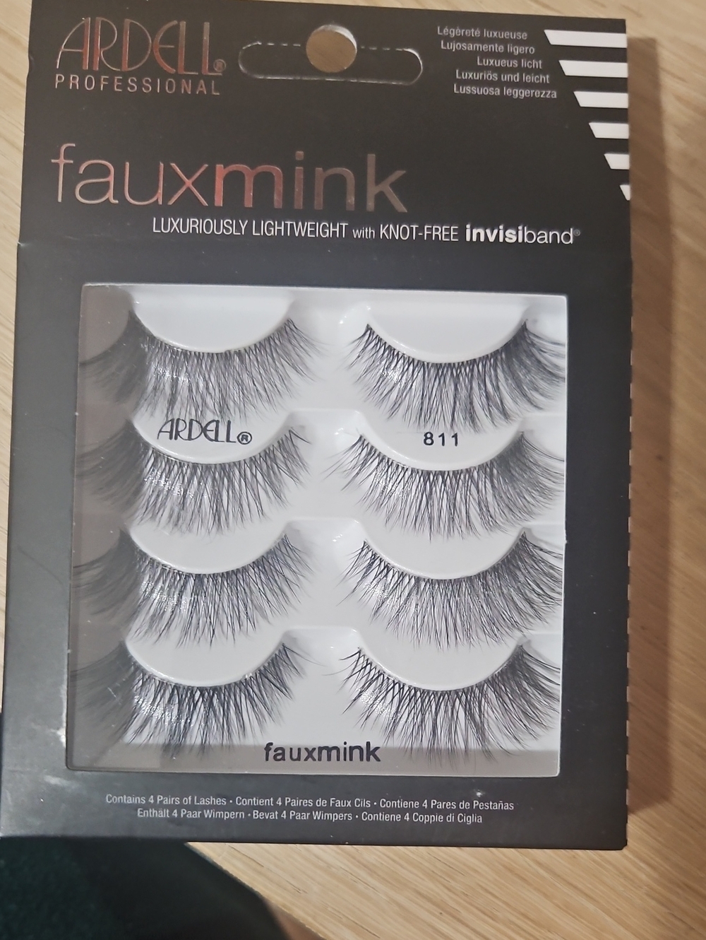 Ardell Faux Mink 4-Pair Natural Black False Eyelashes (811)